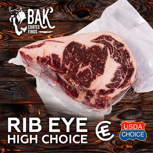 Rib Eye Importado High Choice 850gr en canasta en casa