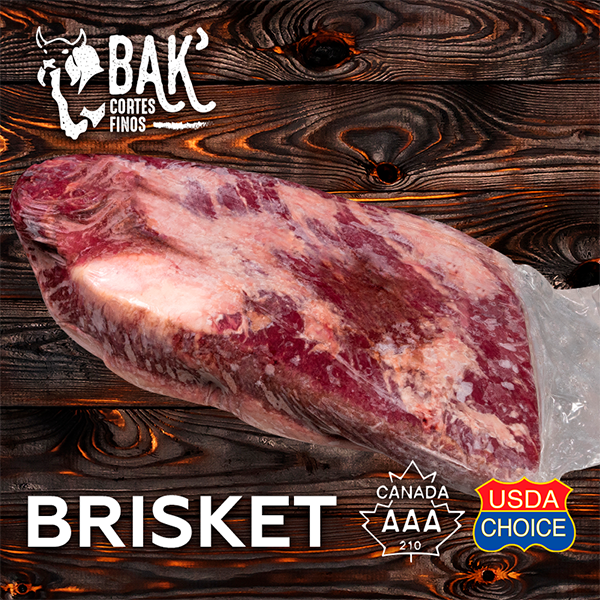Brisket High Choice Pieza Completa 6.5 a 7kg en canasta en casa