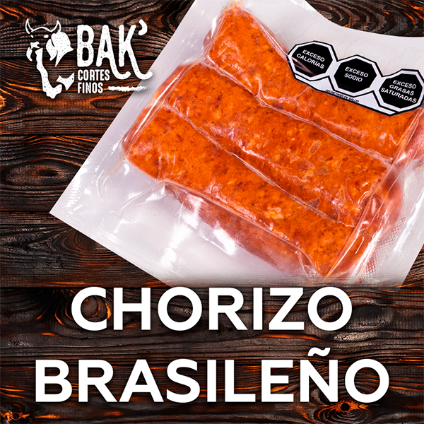Chorizo Brasileño Paq. 500gr en canasta en casa